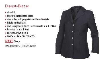 Dienstblazer Beschreibung DA