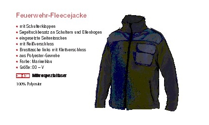 FW-Fleecejacke Beschreibung